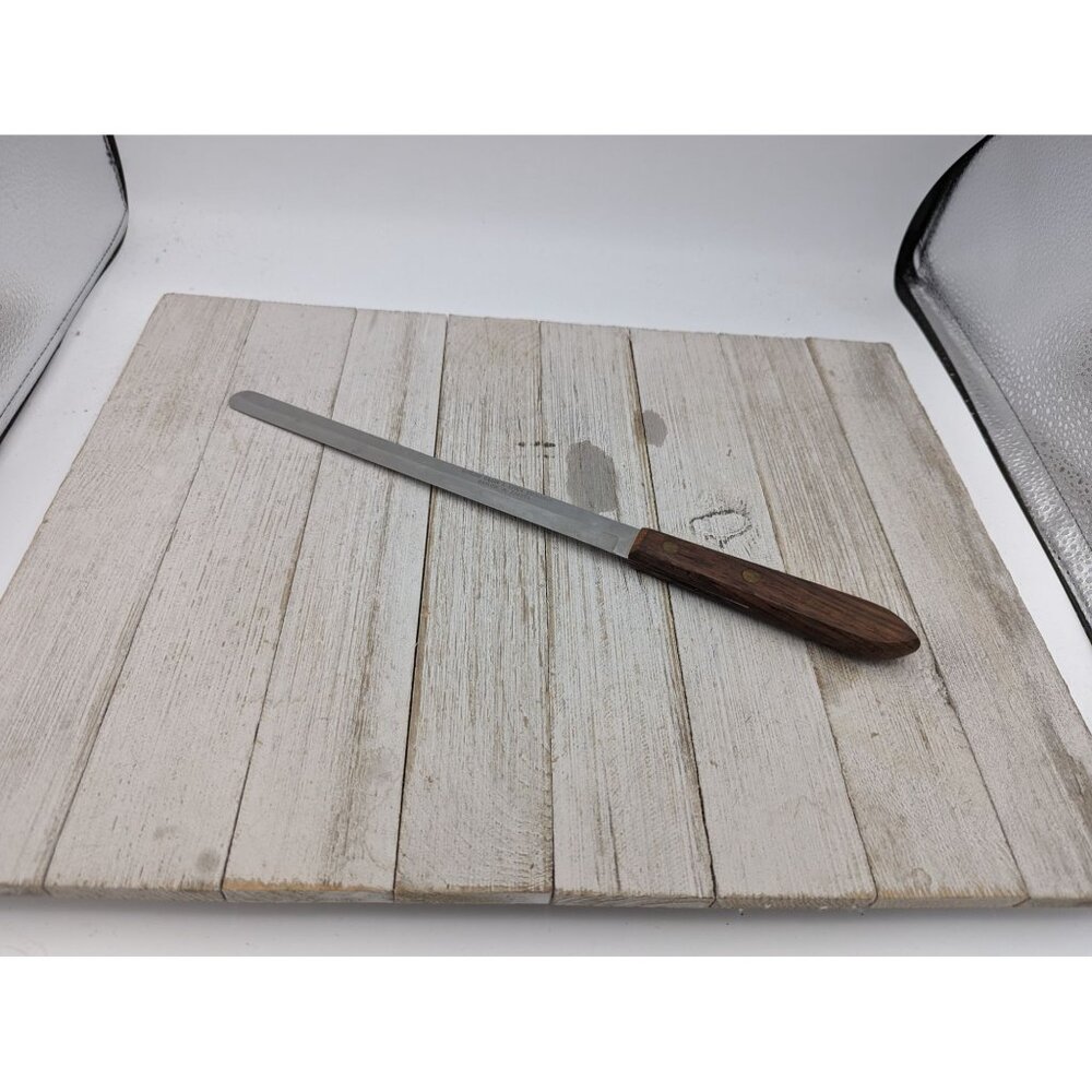 Norcon Stainless steel 8" Blade Bread Slicing Knife 12 1/2" Total Wood Handle #2